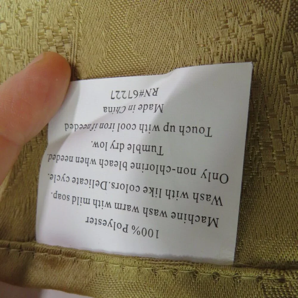 Vintage Gold Jacquard Fabric(4) Dinner Napkins 16.5x16.5